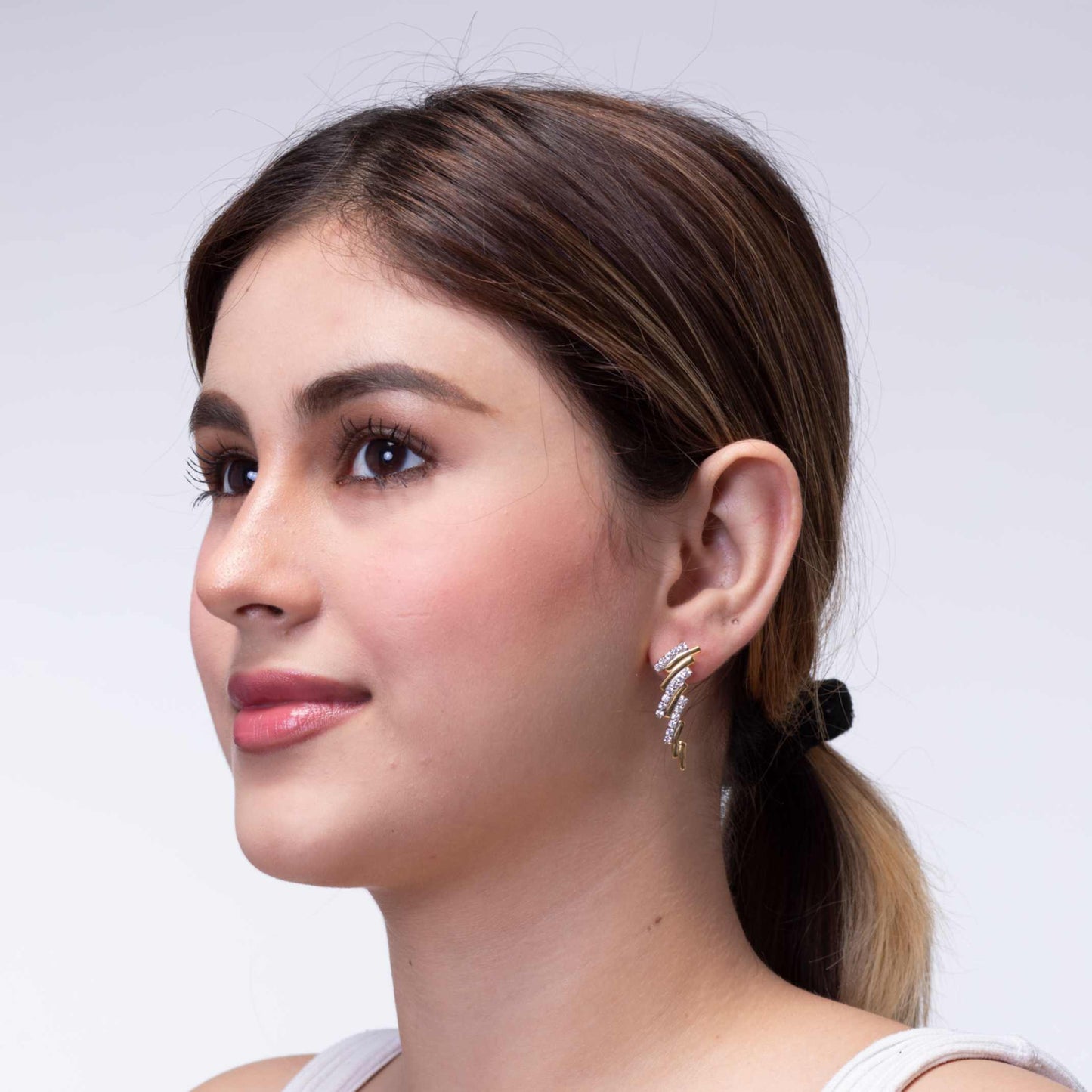 Minimalist Diamond Streak Earrings