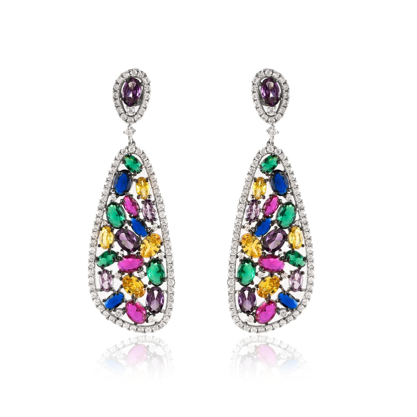 Multi Color Handing Loop Earrings