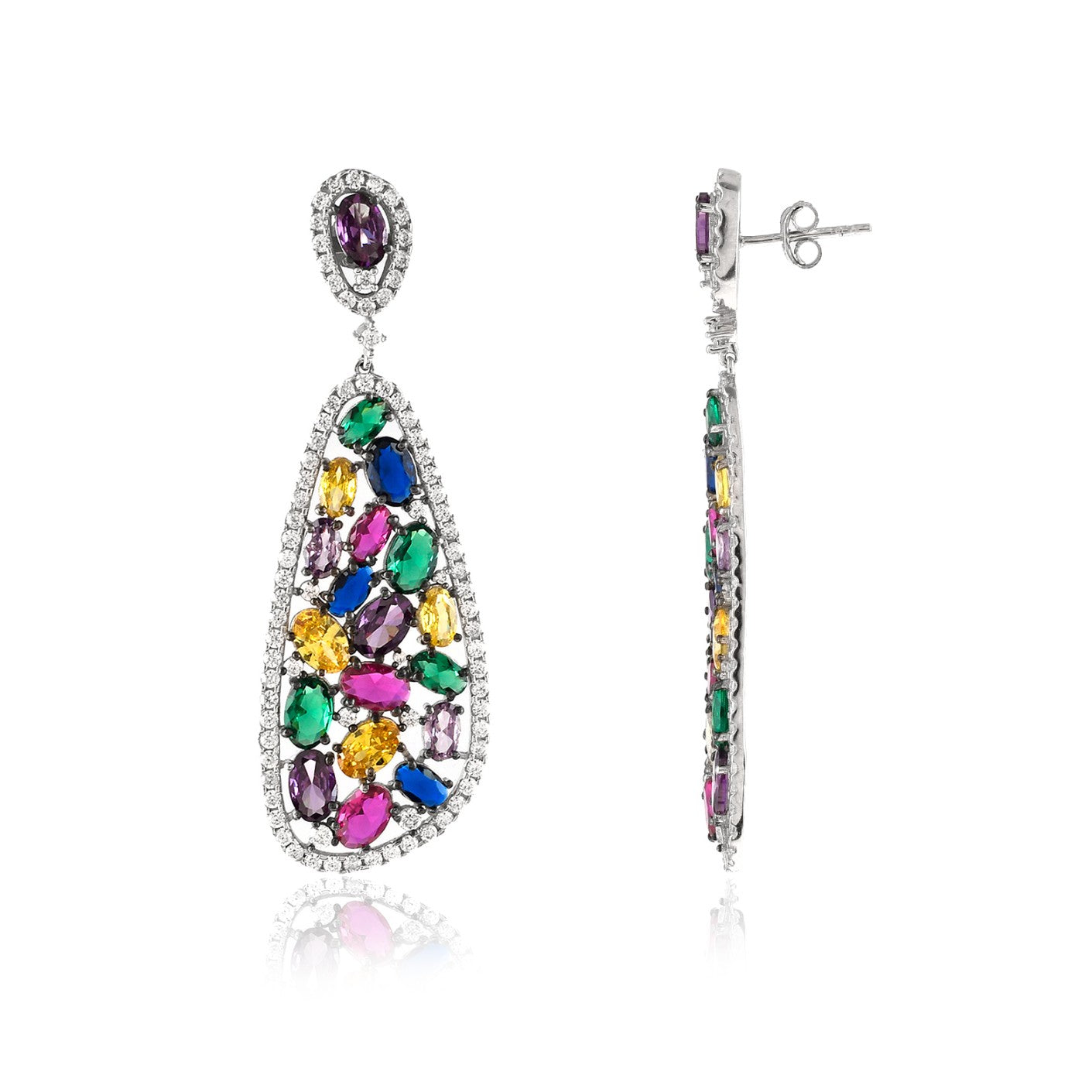 Multi Color Handing Loop Earrings