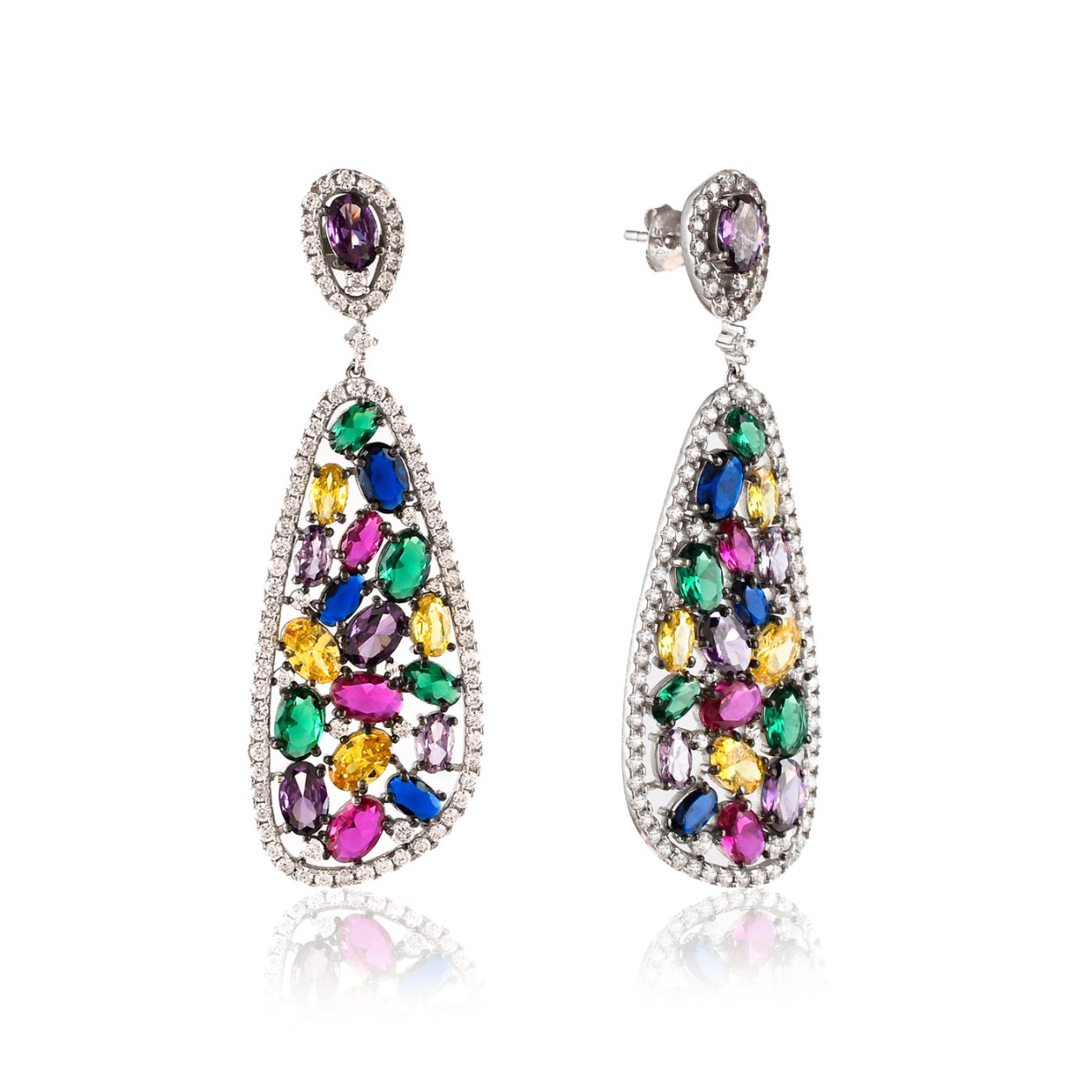 Multi Color Handing Loop Earrings