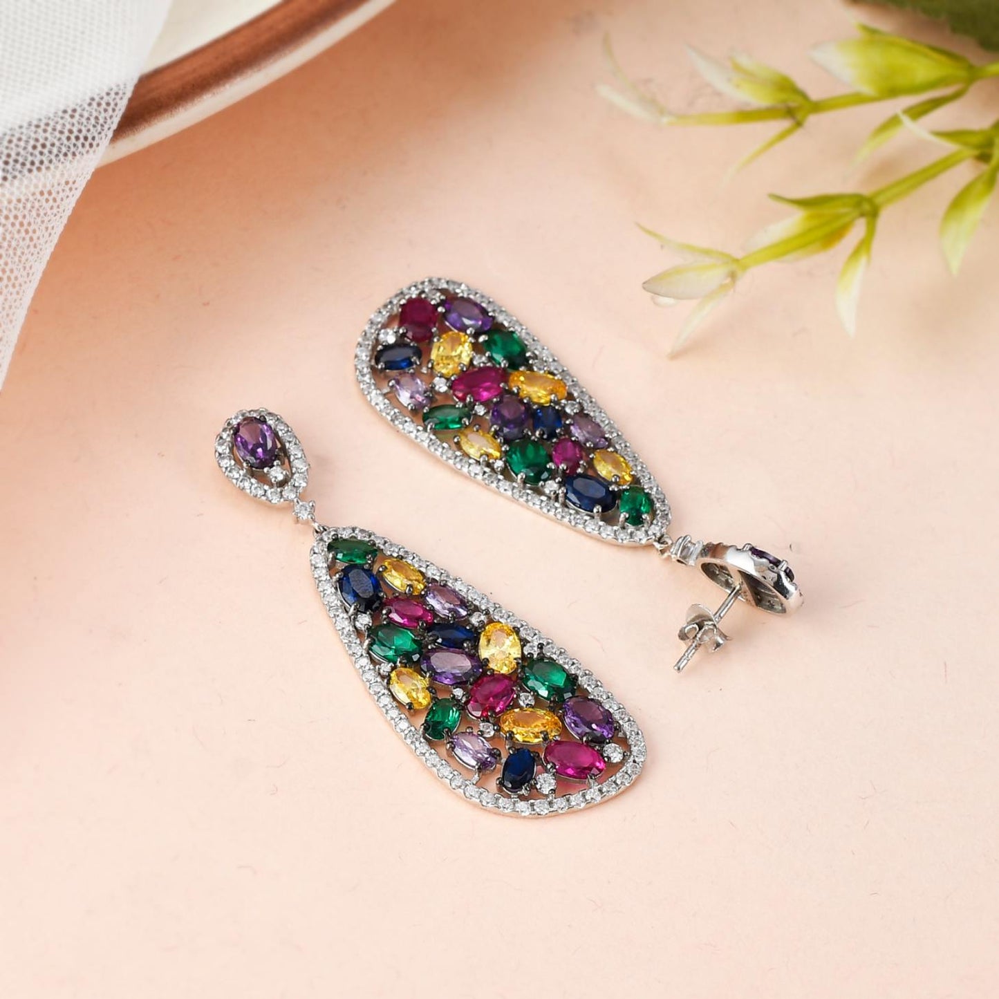 Multi Color Handing Loop Earrings