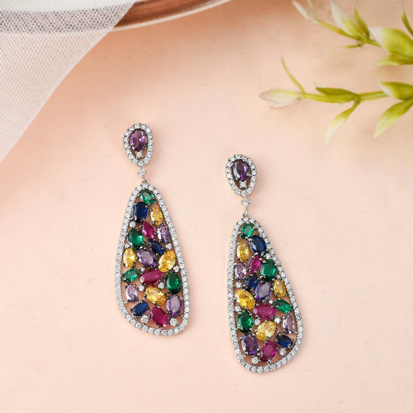 Multi Color Handing Loop Earrings