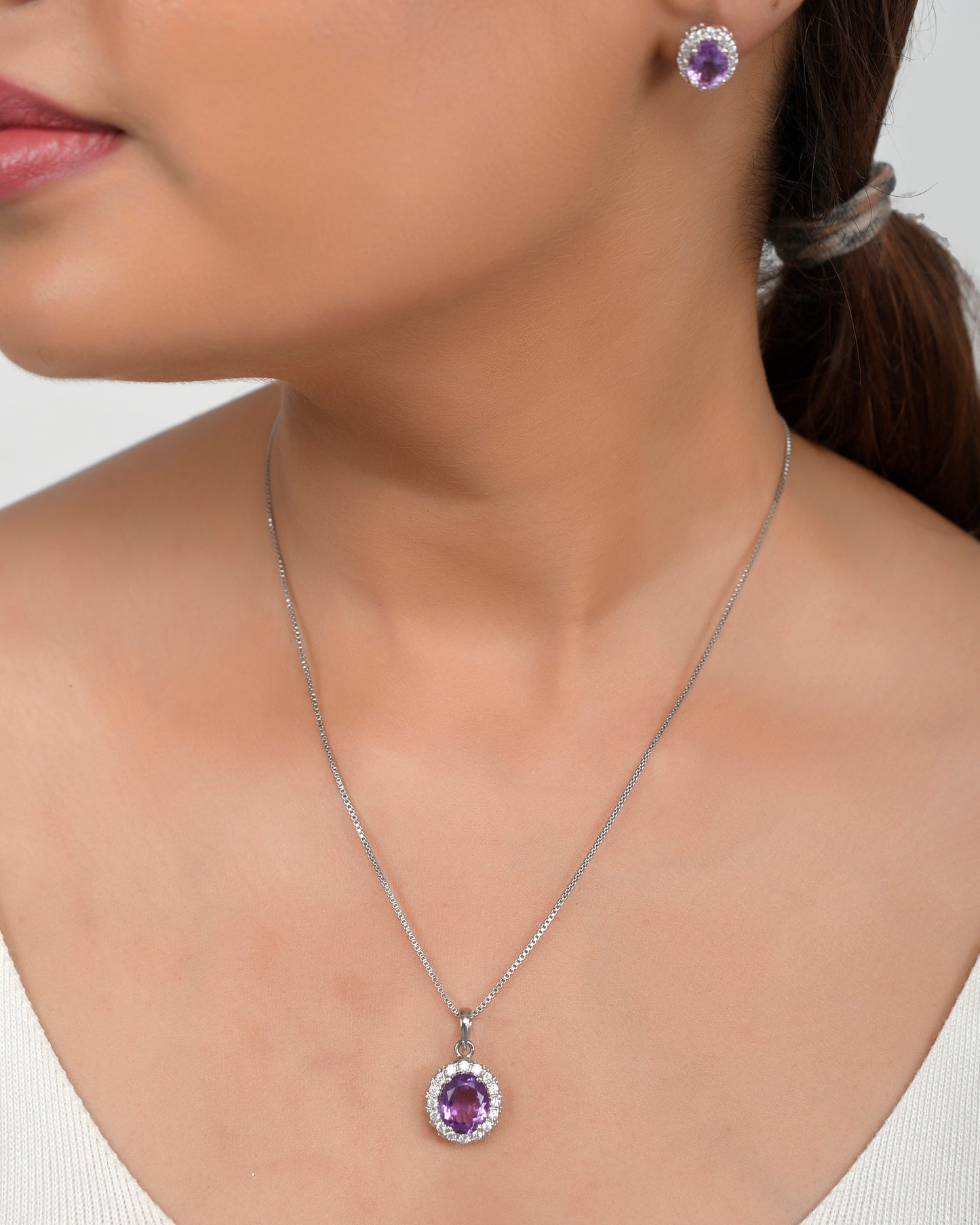 Amethyst Necklace Set
