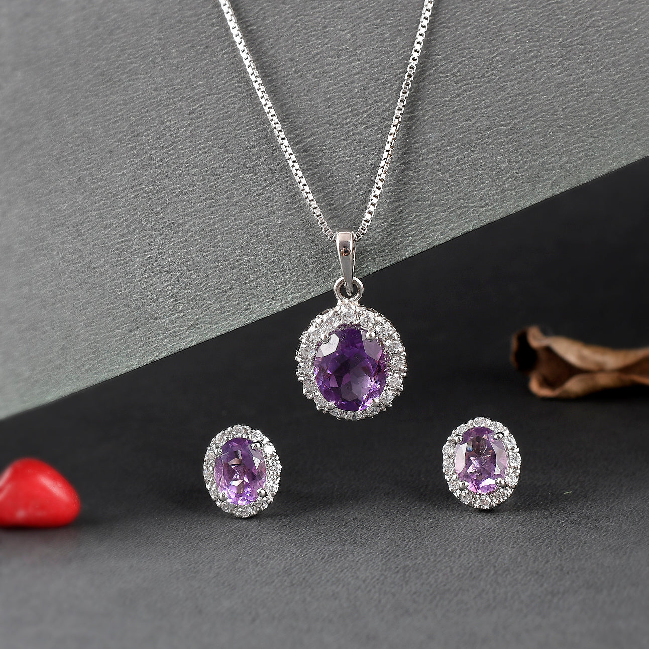 Amethyst Necklace Set