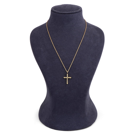 Yellow cross silver pendant