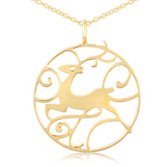 Deer Pendant Gold coated