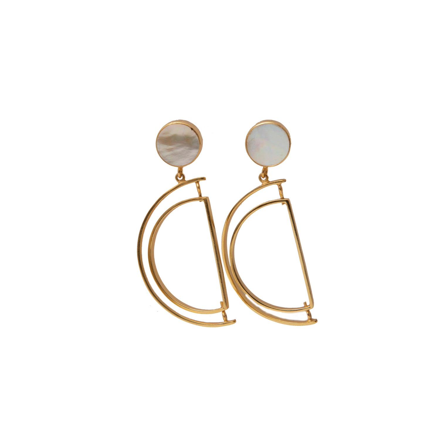 Modern Pearl Drop Earrings