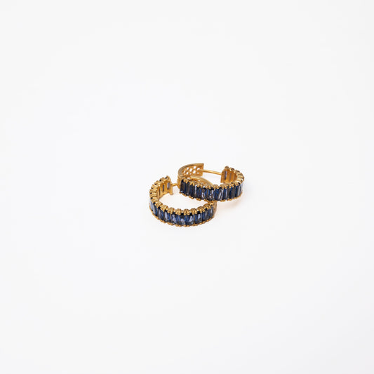 Elegant Sapphire Hoop Earrings