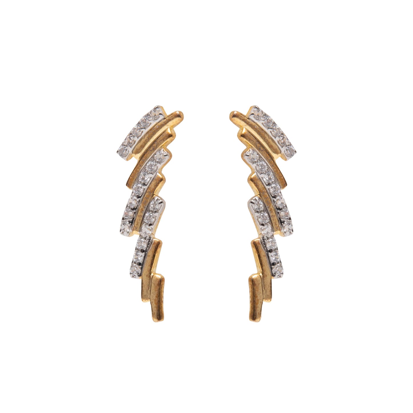 Minimalist Diamond Streak Earrings