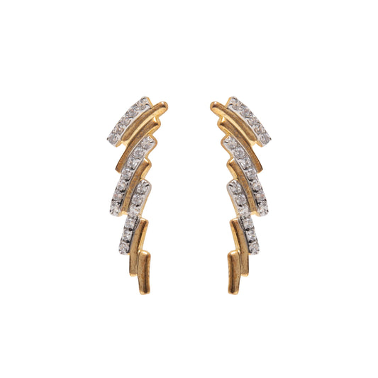 Minimalist Diamond Streak Earrings