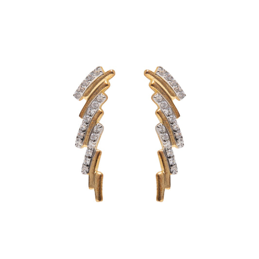 Minimalist Diamond Streak Earrings