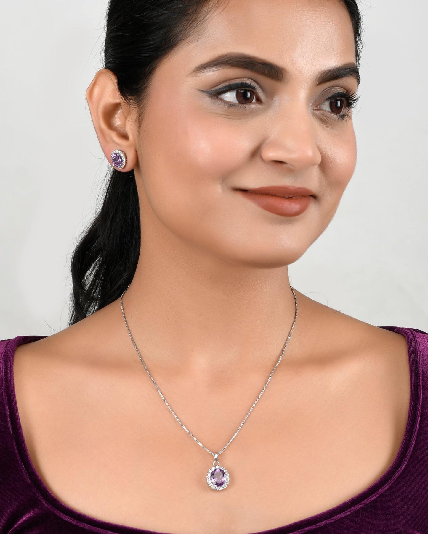 Amethyst Elegance Jewelry Set