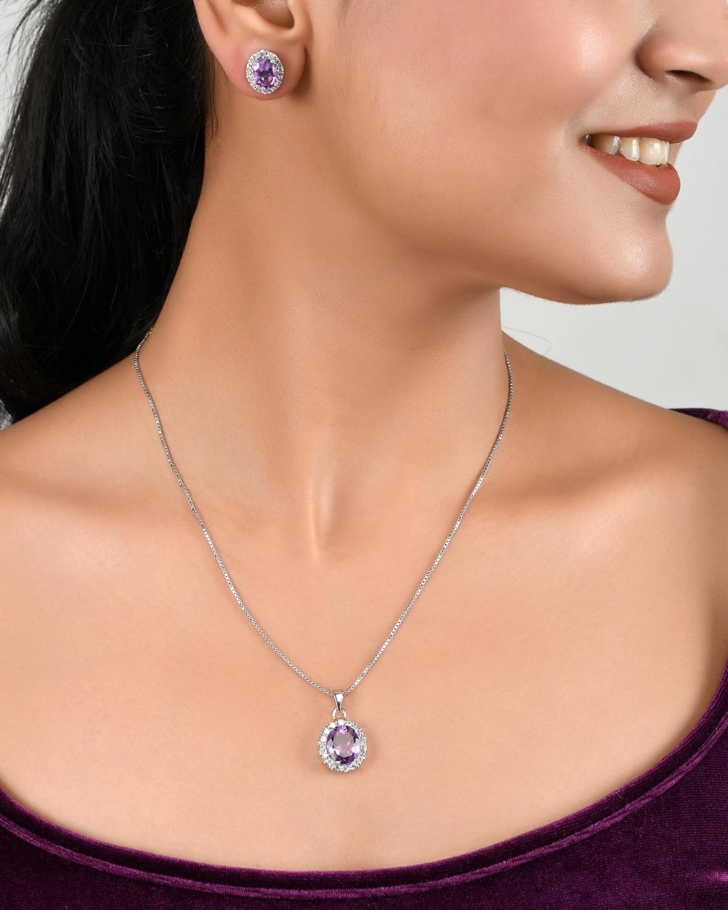 Amethyst Elegance Jewelry Set