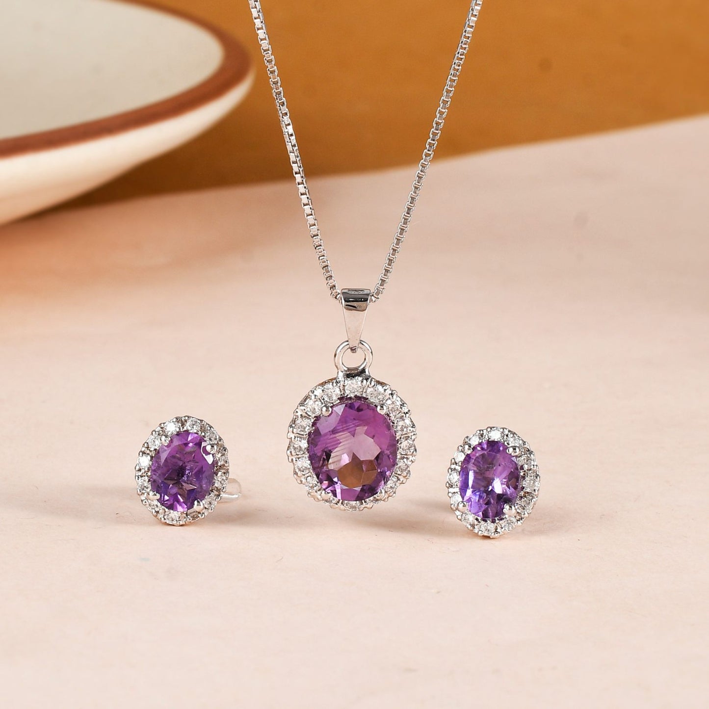 Amethyst Elegance Jewelry Set