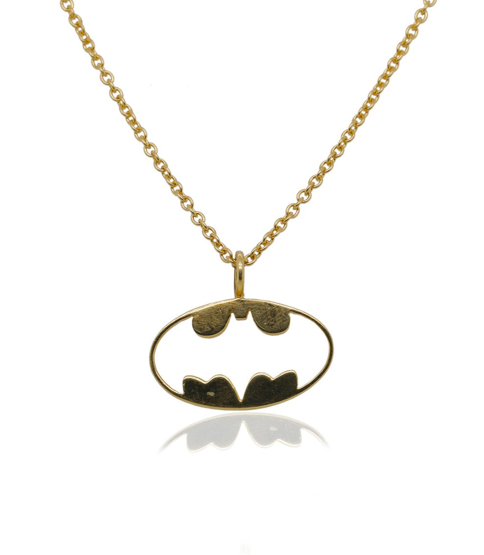 Batman Logo Gold-Plated Necklace