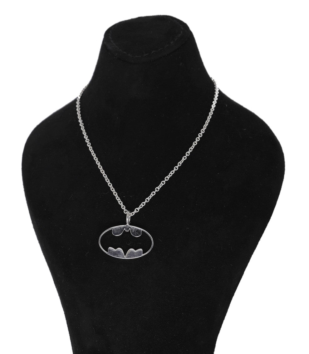 Batman Logo Silver-Plated Necklace