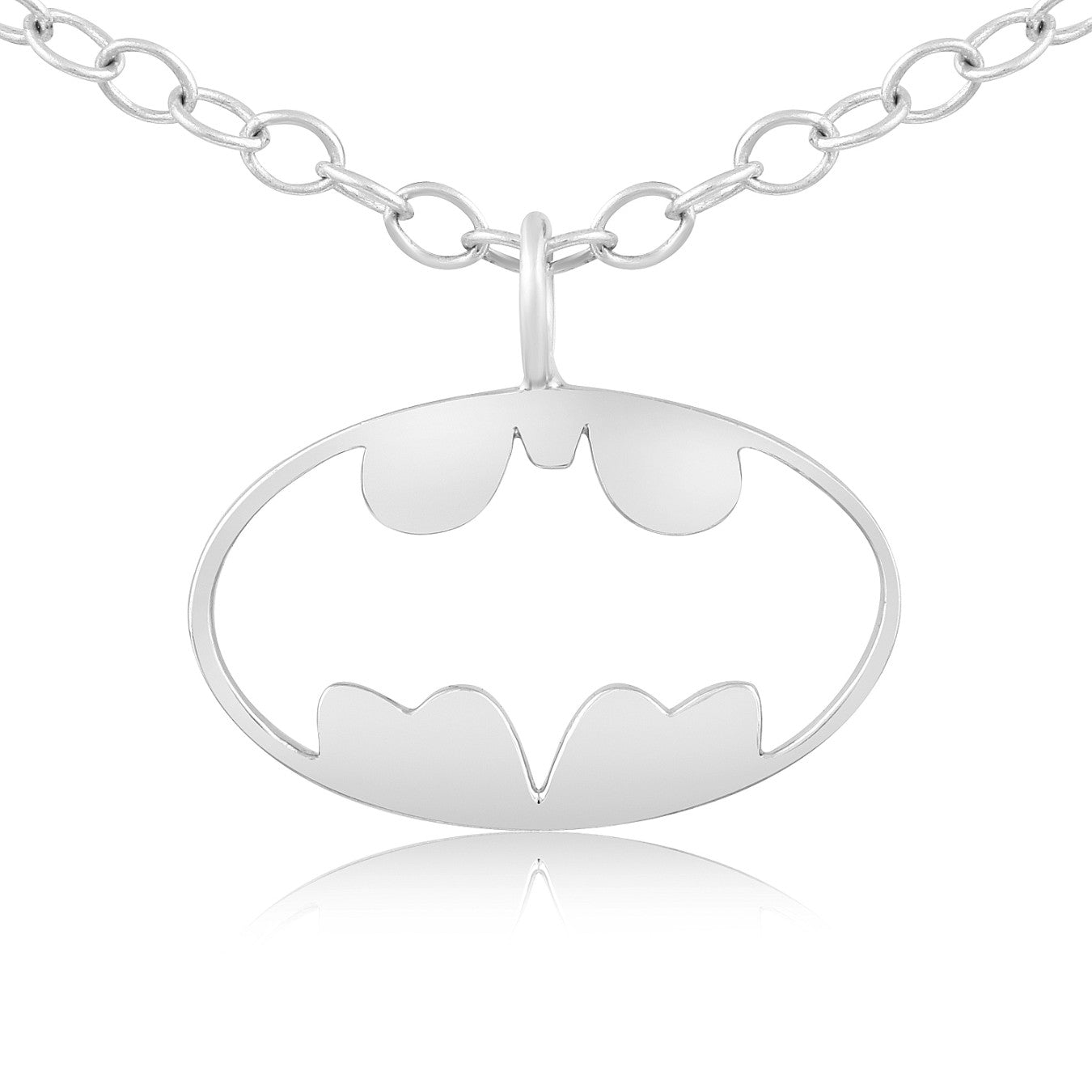 Batman Logo Silver-Plated Necklace