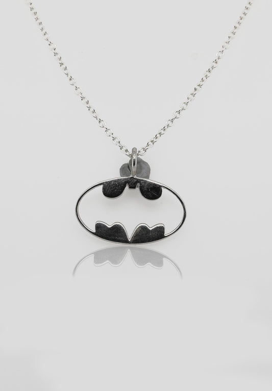 Batman Logo Silver-Plated Necklace