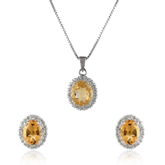 Citrine Halo Duo