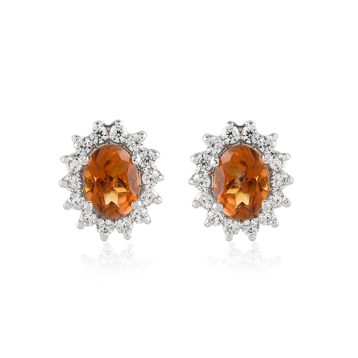 Citrine Halo Jewelry Set