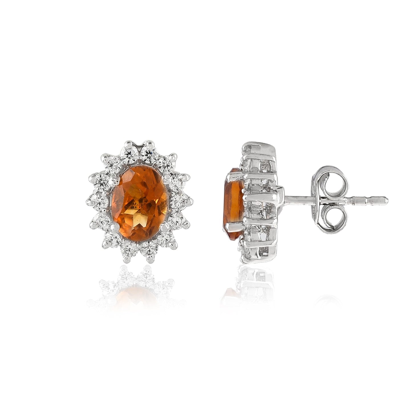 Citrine Halo Jewelry Set