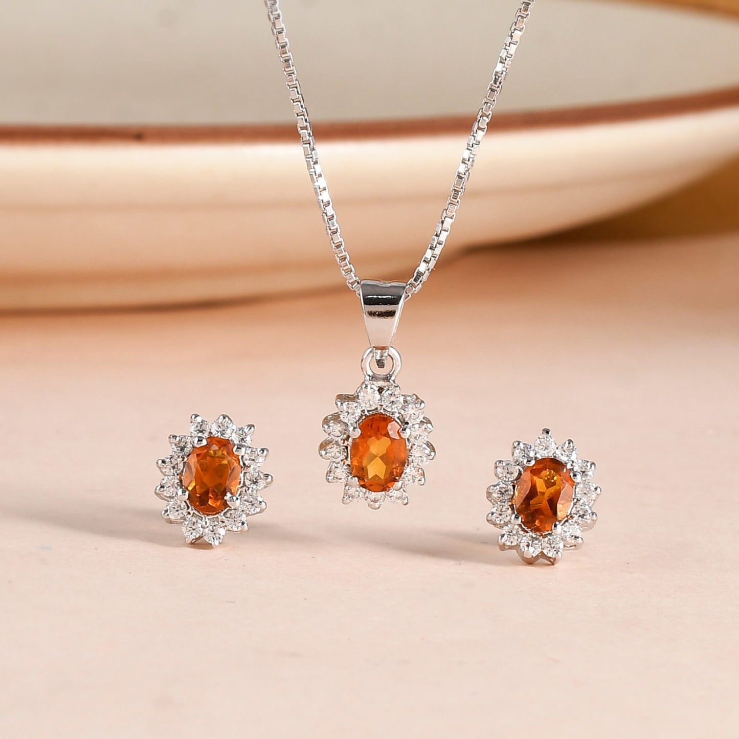 Citrine Oval Set