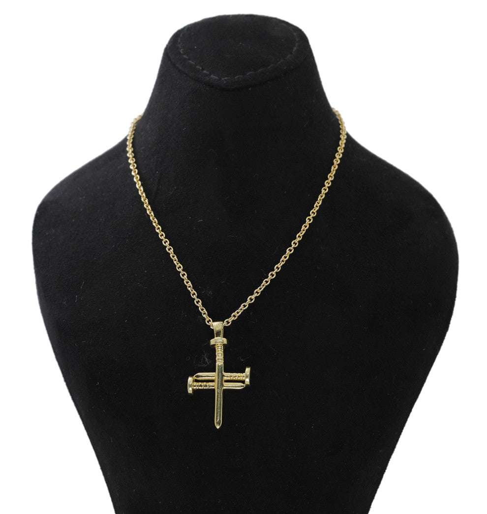 Crucifixion Nails Gold Pendant