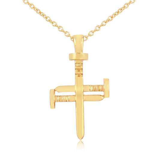 Crucifixion Nails Gold Pendant