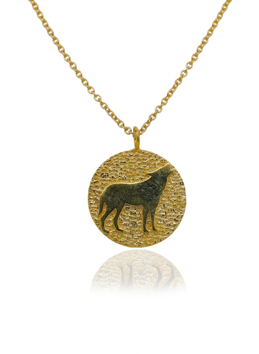 Golden Wolf Pendant