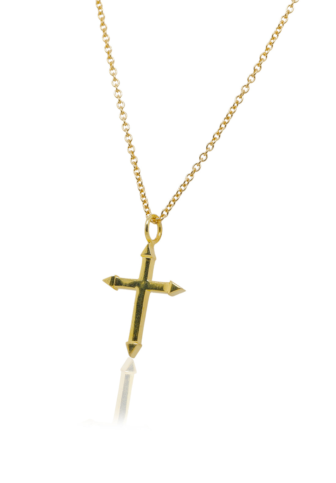 Gothic Cross Gold Pendant