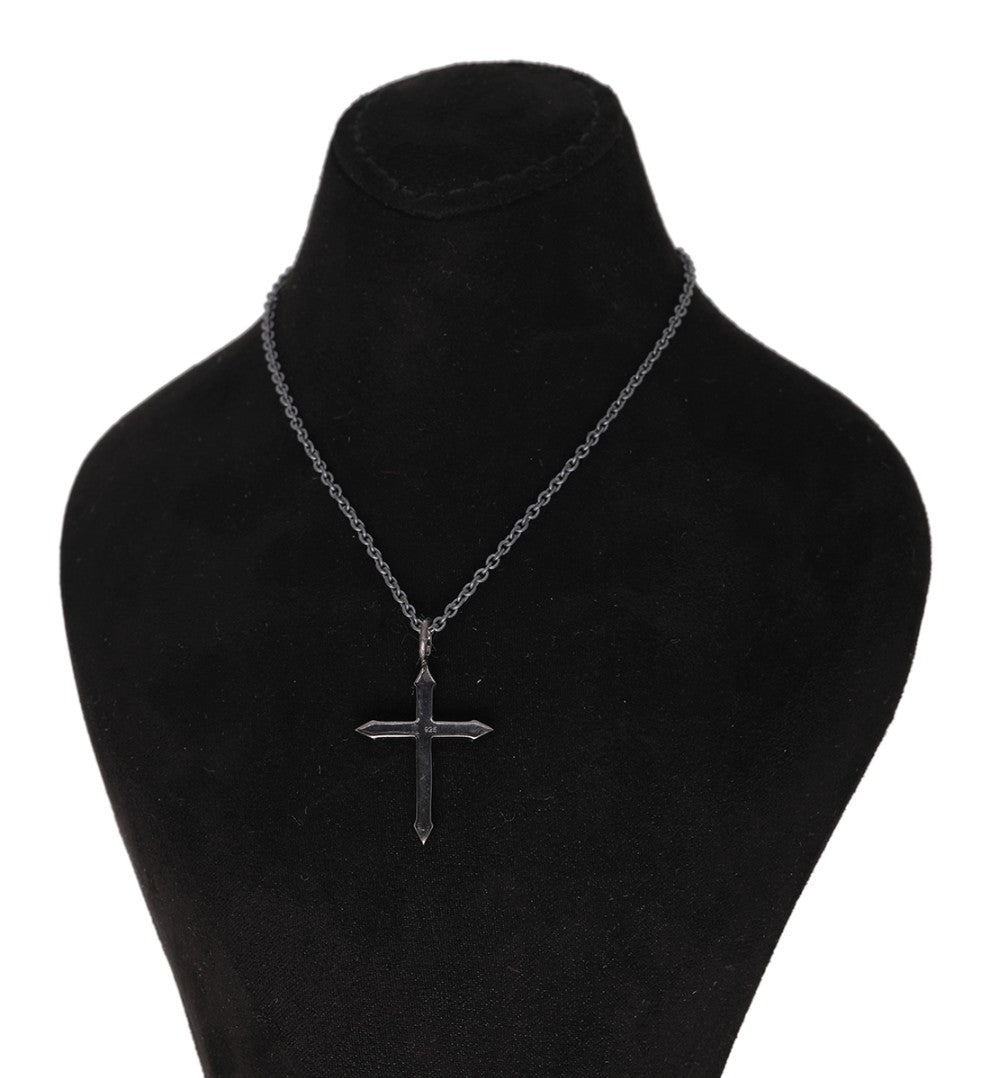 Gothic Cross Silver Pendant