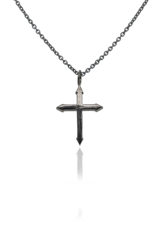 Gothic Cross Silver Pendant