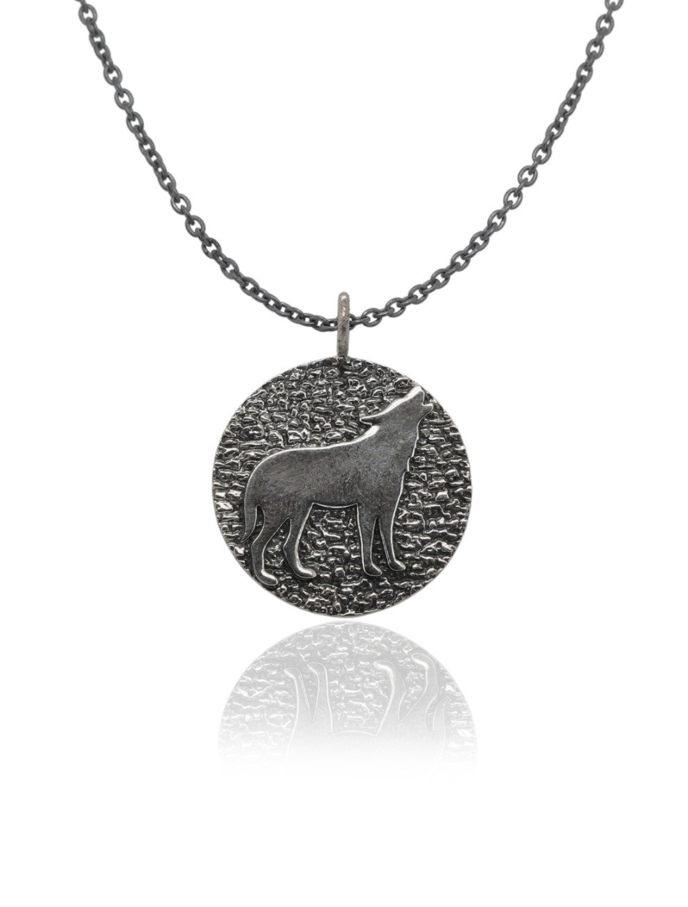 Howling Wolf Sterling Silver Pendant