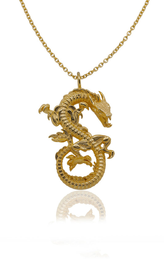 Imperial Dragon Gold Pendant