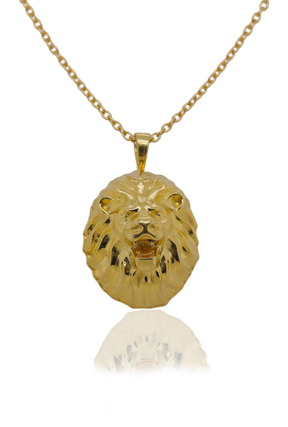 Lion Head Gold-Plated Necklace