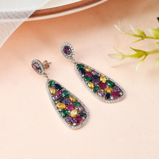 Multi Color Handing Loop Earrings