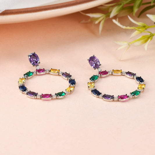 Multi Color Loop Earrings