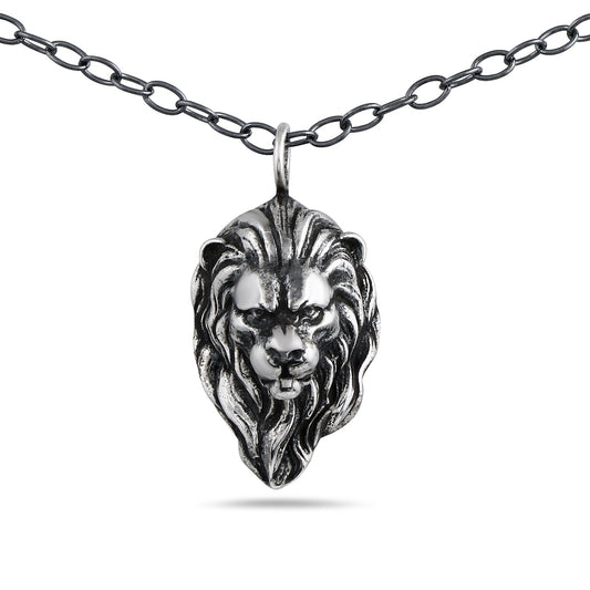 Regal Lion Silver Pendant