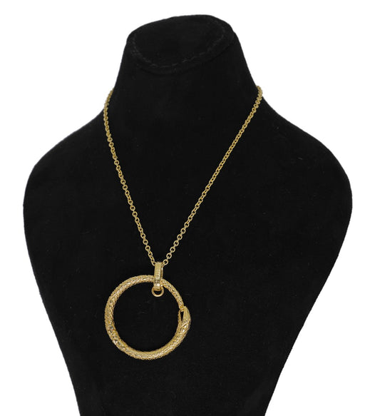 Serpent Circle Gold-Plated Necklace