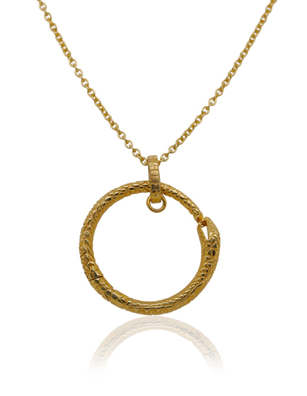 Serpent Circle Gold-Plated Necklace