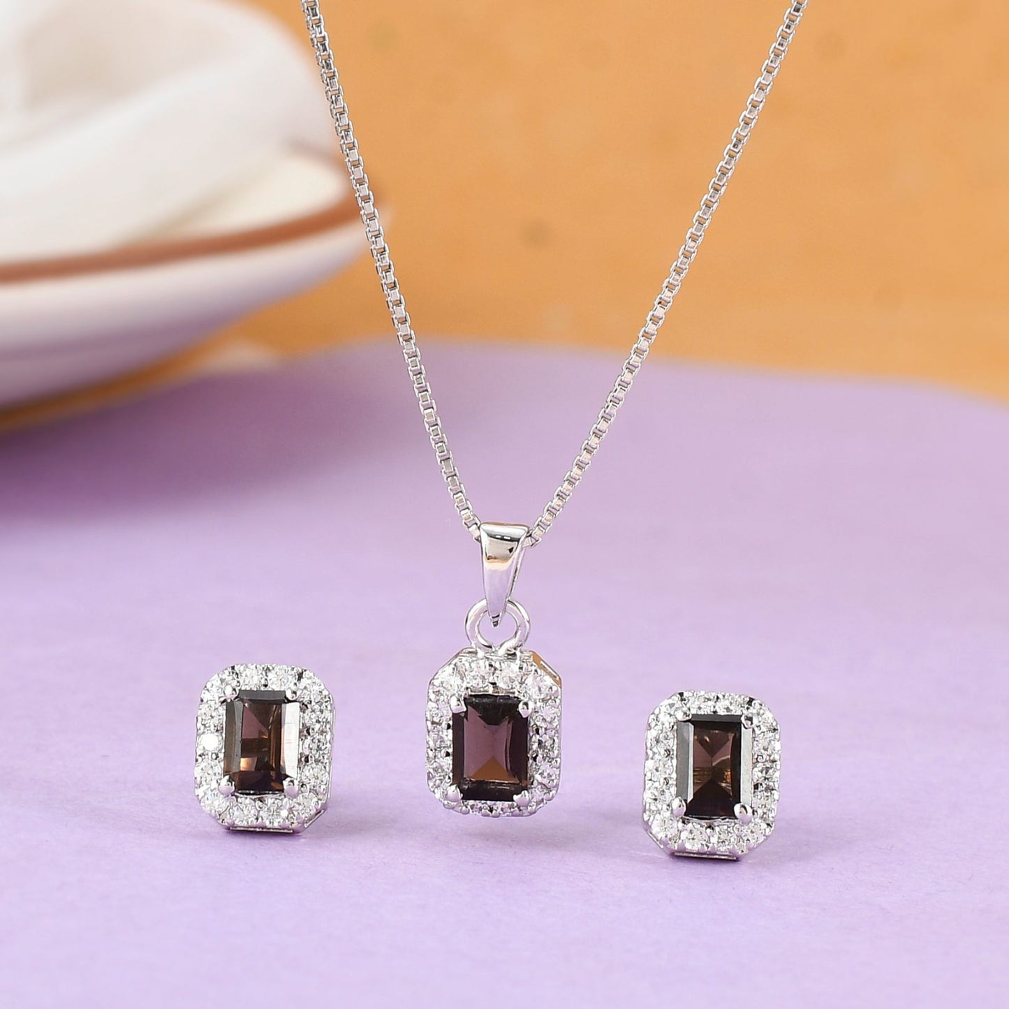 Smoky Quartz Elegance Jewelry Set