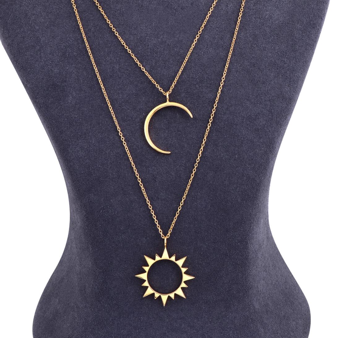 Sun & Moon Layer Pendant