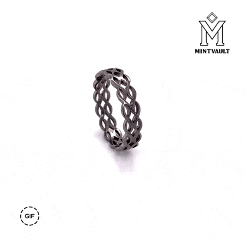 Sterling Silver Braided Love Band