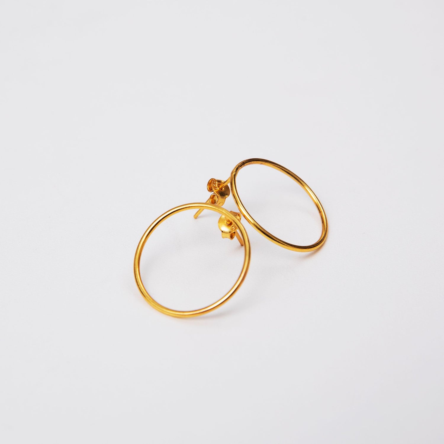 Golden Hoop Earrings 