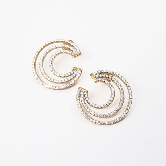 Half-Hoop Layered Earrings 
