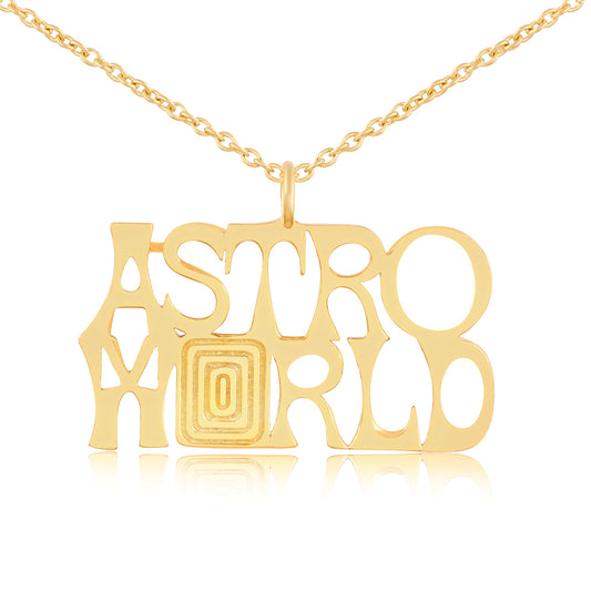 Gold coated Astro World Pendant