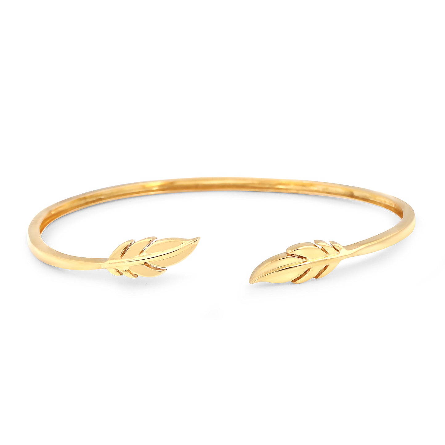 gold coated curling leaf silver ring