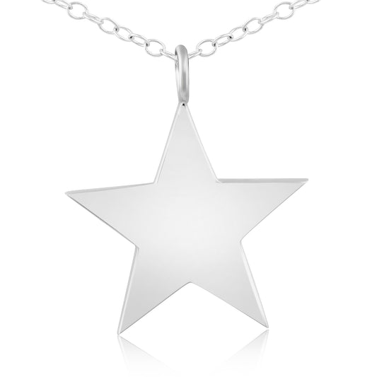 Single Star Silver Pendant