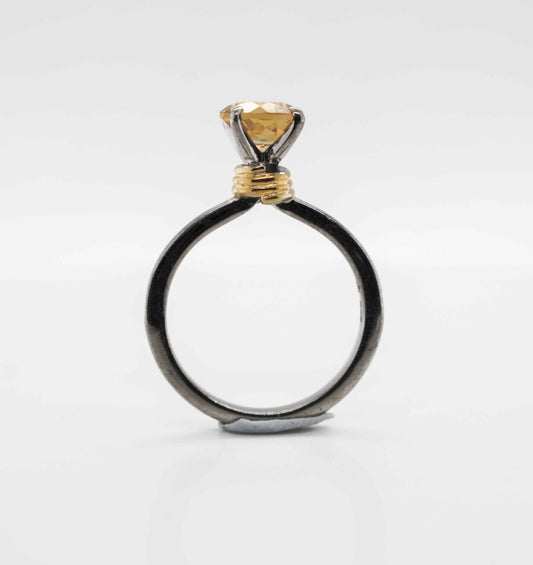 Yellow Topaz Stone Ring